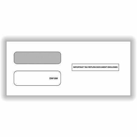 COMPLYRIGHT 1099 3-Up Double Window Envelope, 100PK 529DW19W